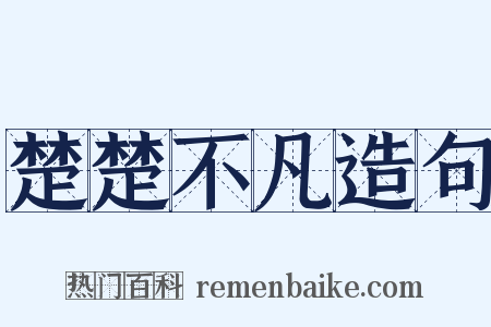楚楚不凡造句是什么意思的图片